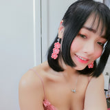 Sakura Earring - Salmon Red