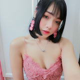 Sakura Earring - Salmon Red