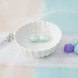 Jeweled Macaron Earring - Teal
