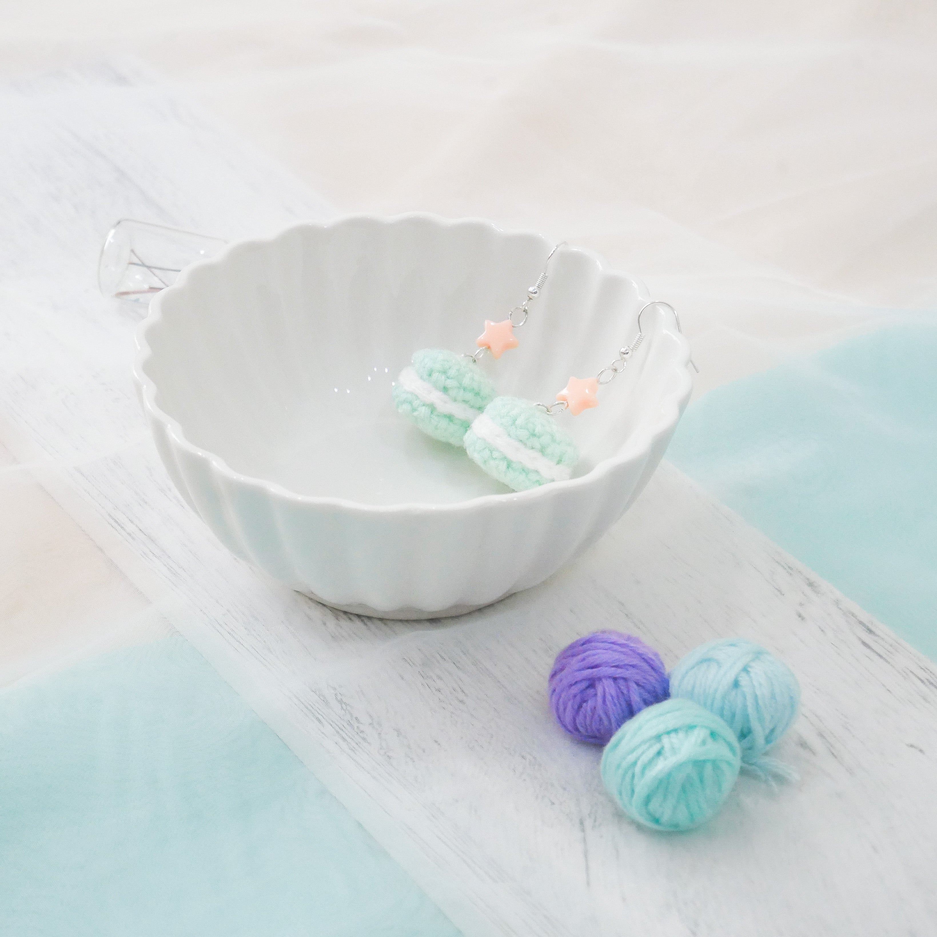 Jeweled Macaron Earring - Teal