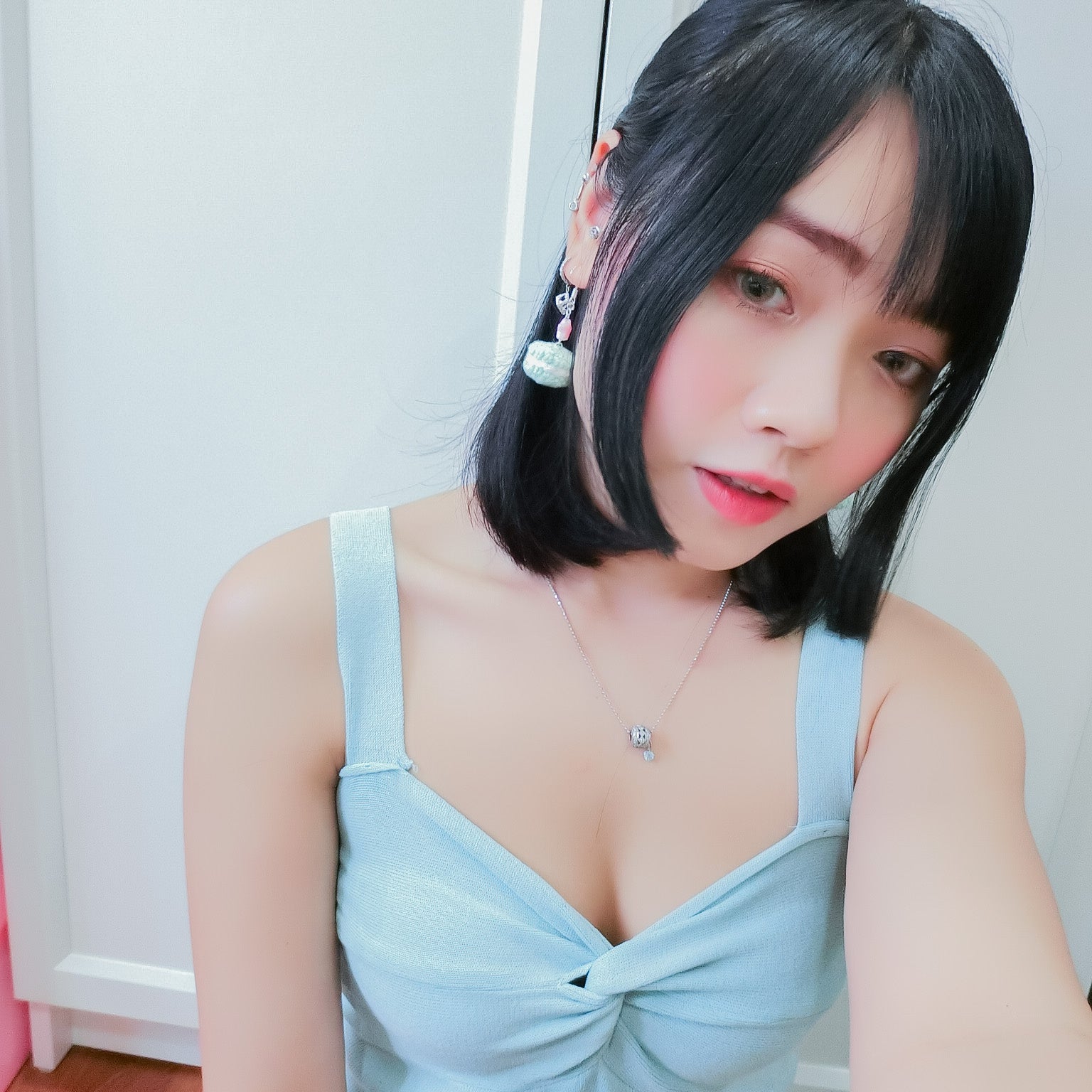 Jeweled Macaron Earring - Teal