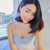 Twinkling Flake Earring - Amethyst