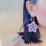 Twinkling Flake Earring - Amethyst