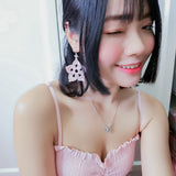Twinkling Flake Earring - Ballet Pink