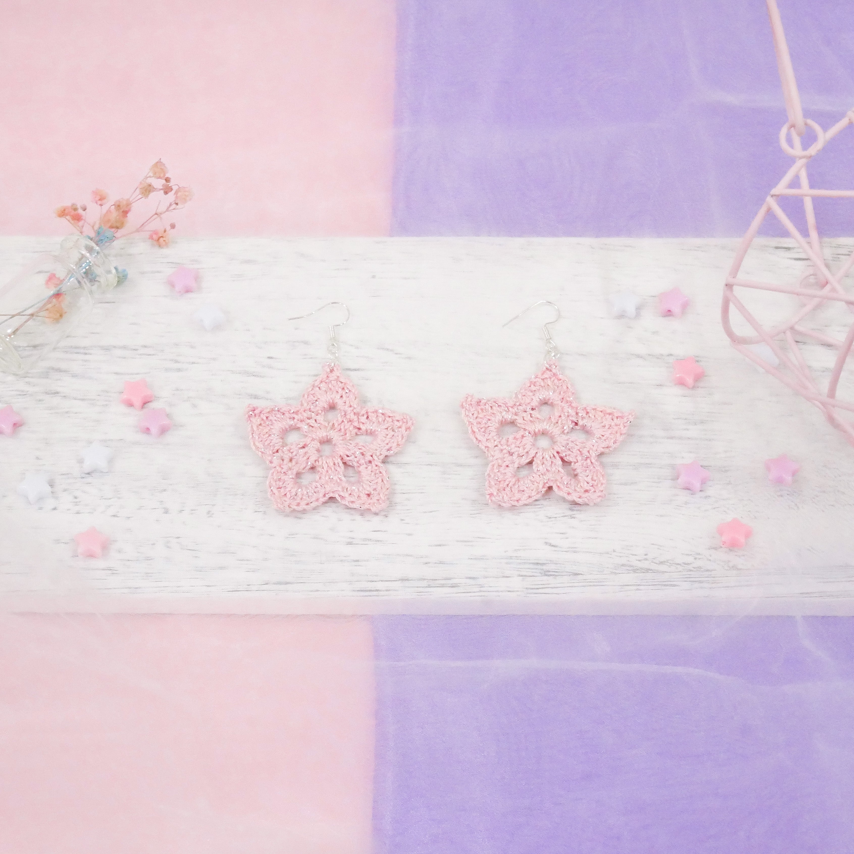 Twinkling Flake Earring - Ballet Pink