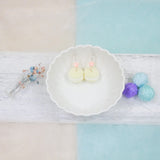 Jeweled Macaron Earring - Yellow