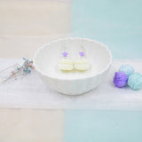 Jeweled Macaron Earring - Yellow