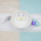 Jeweled Macaron Earring - Yellow