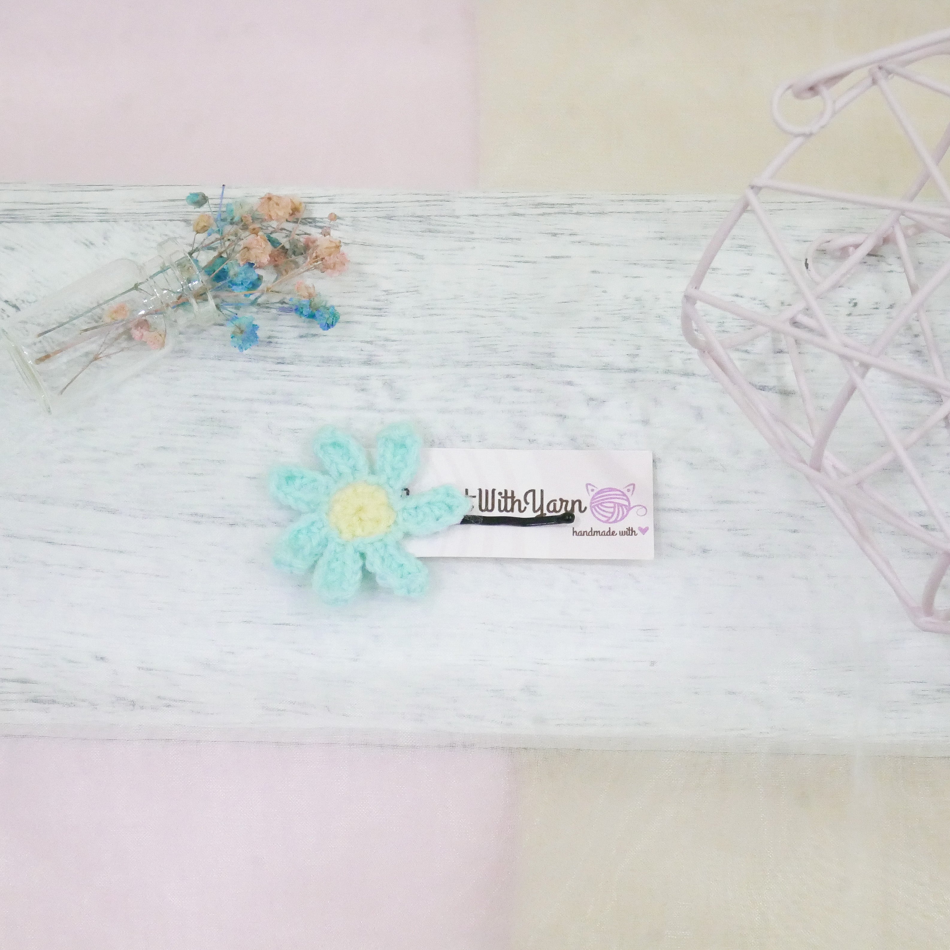 Blue Daisy Hairpin