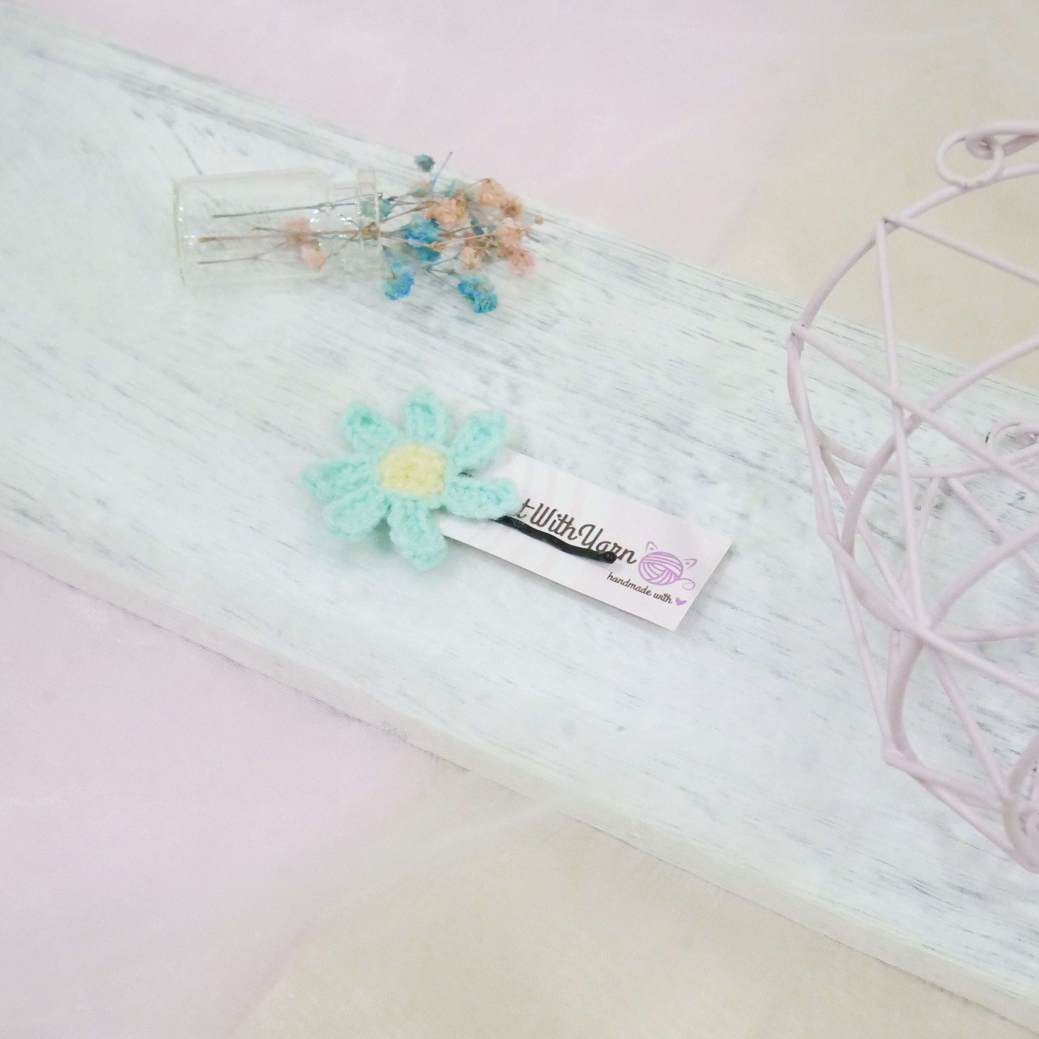 Blue Daisy Hairpin