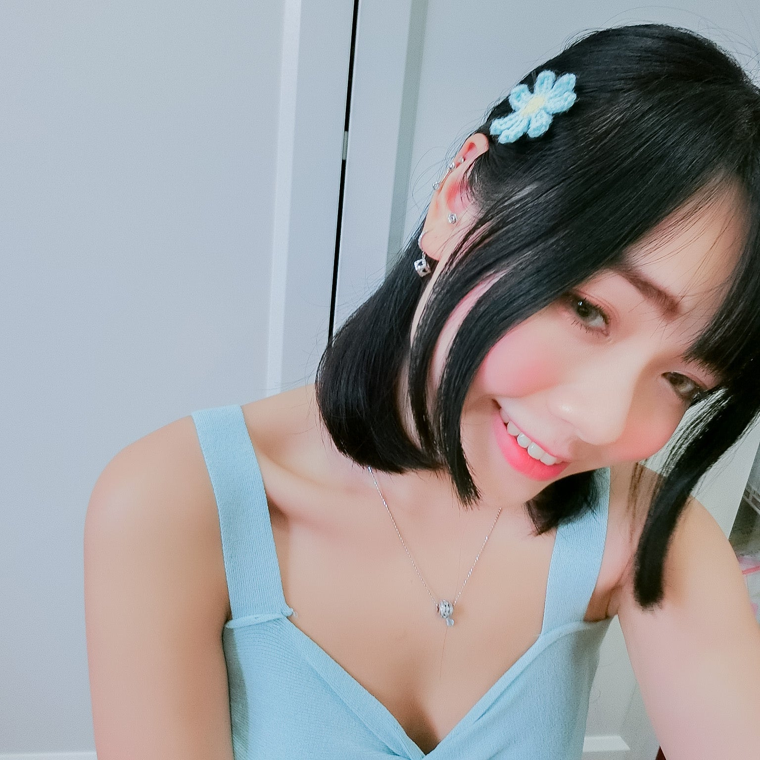 Blue Daisy Hairpin