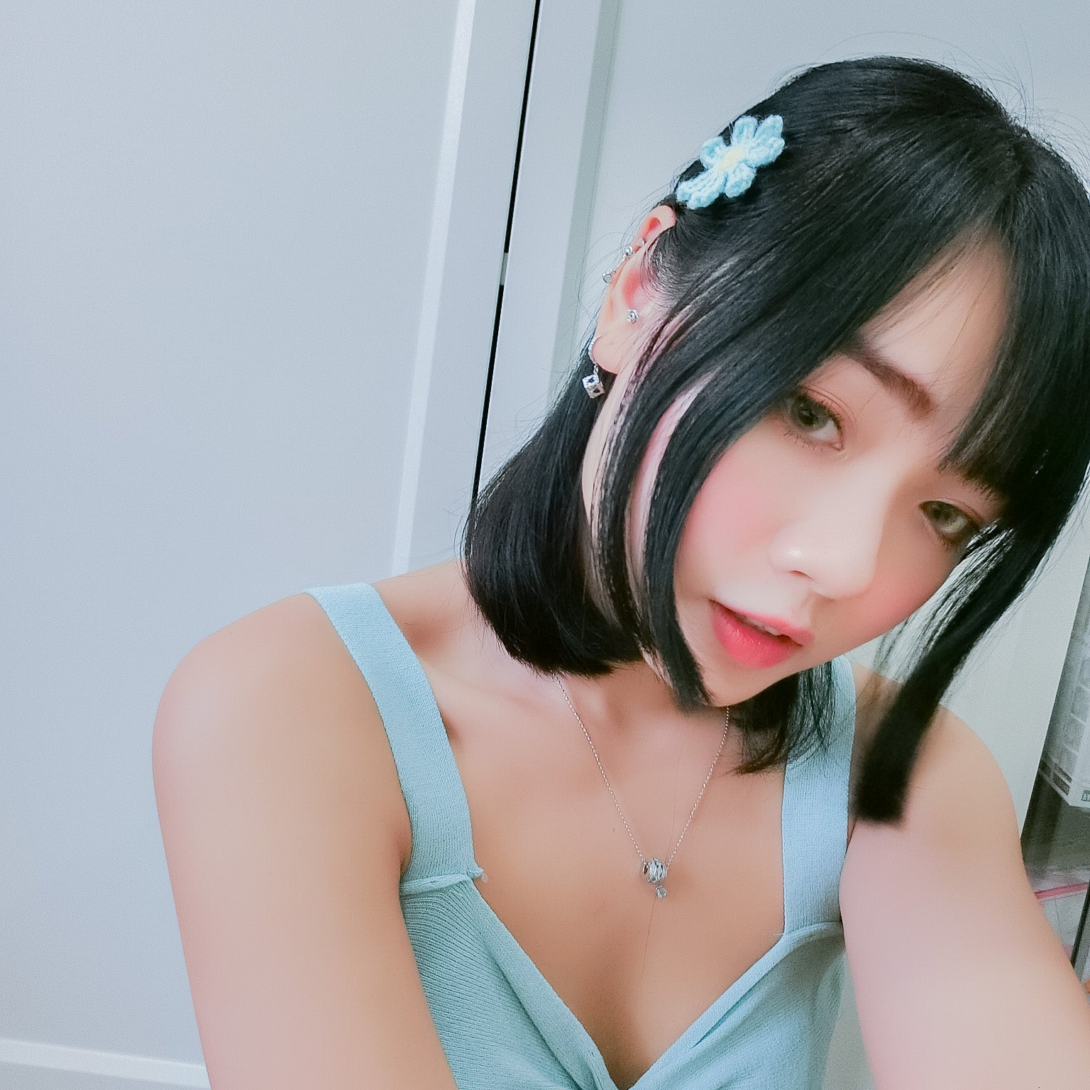 Blue Daisy Hairpin