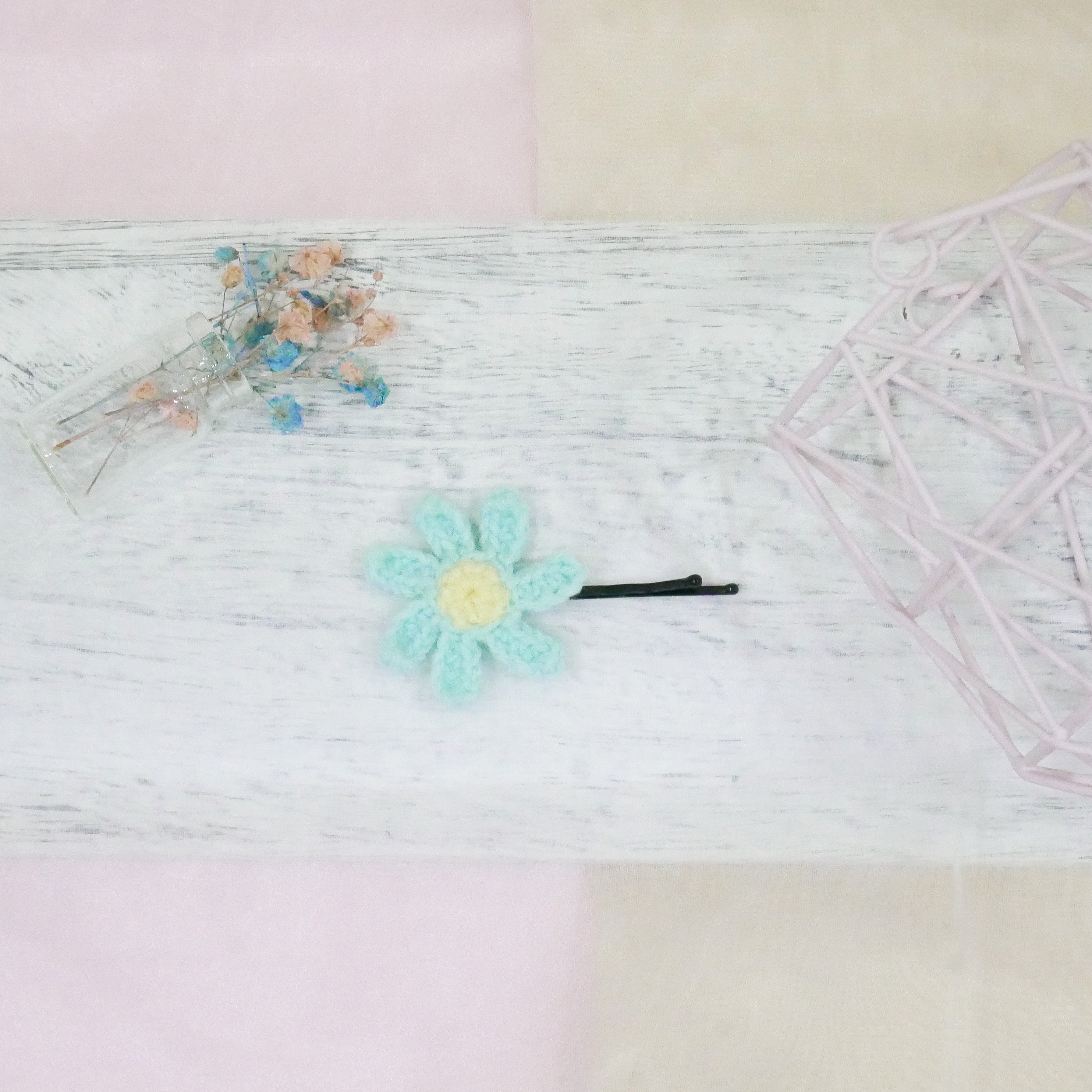 Blue Daisy Hairpin