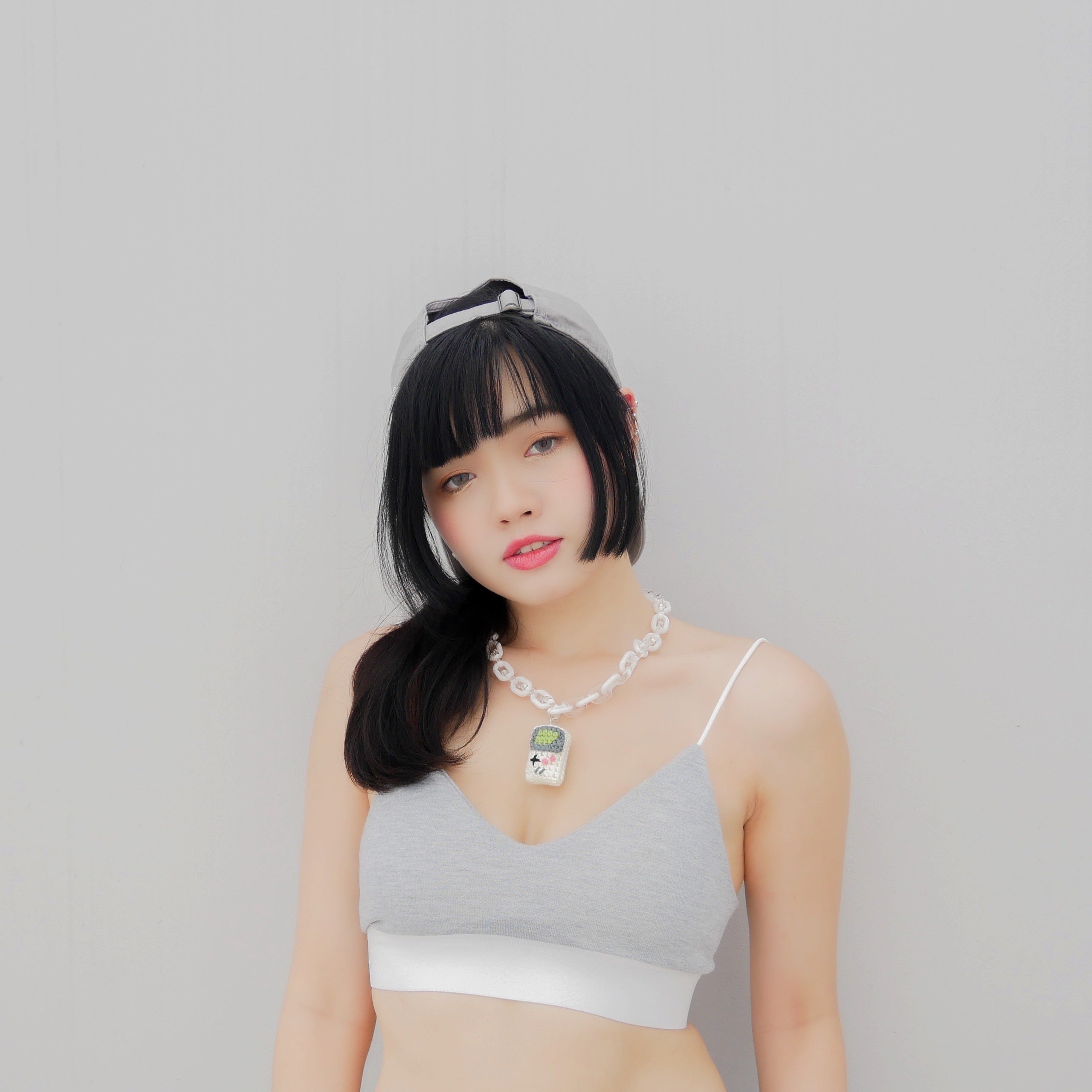 GameBoy Inspired Necklace - White