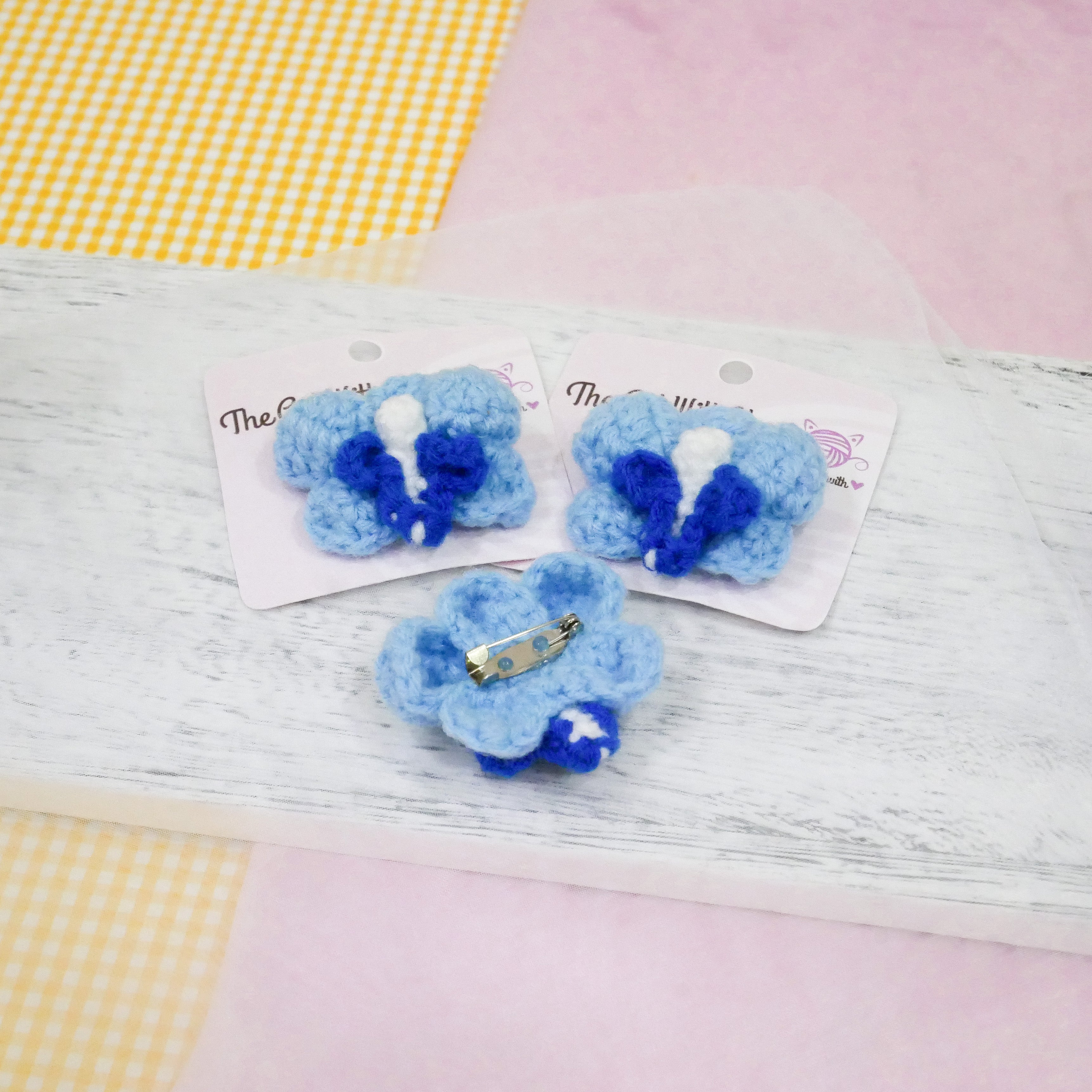 Blue Orchid Brooch