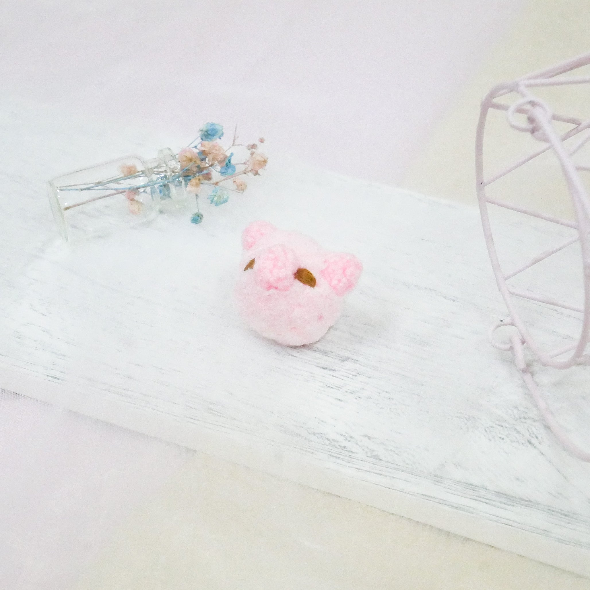 Fluffy Pig Brooch