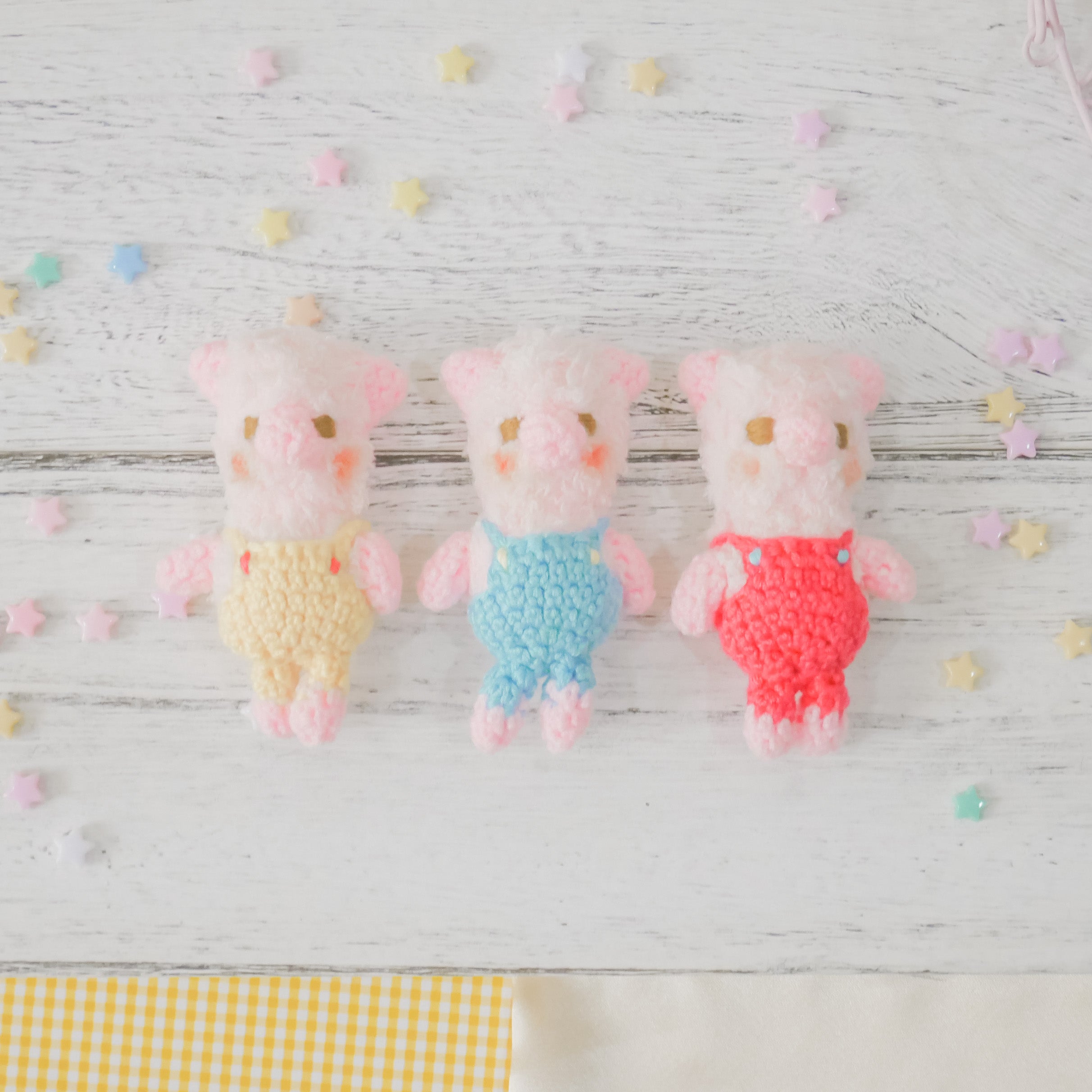 Three Little Pigs Charm - Yellow