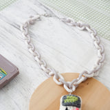 GameBoy Inspired Necklace - White