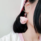 Fluffy Pig Earring