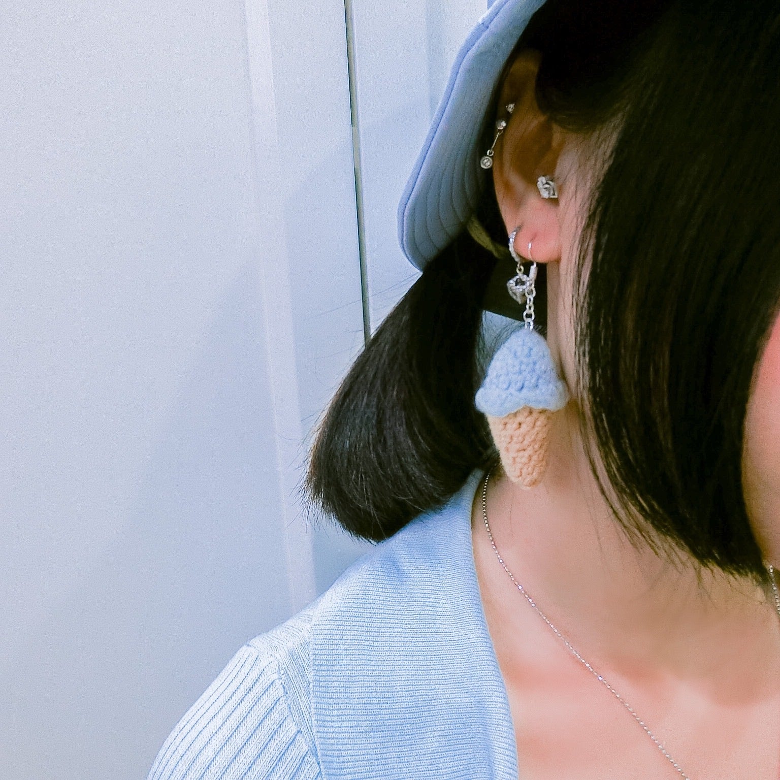 Blueberry Ice-cream Earring