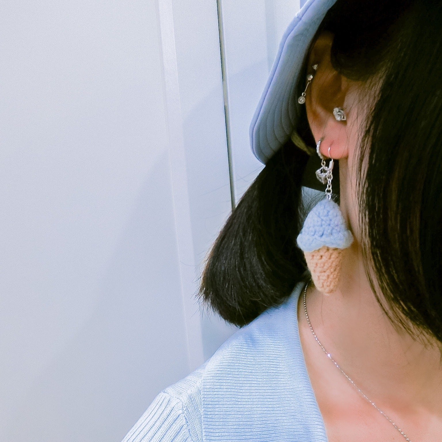 Blueberry Ice-cream Earring