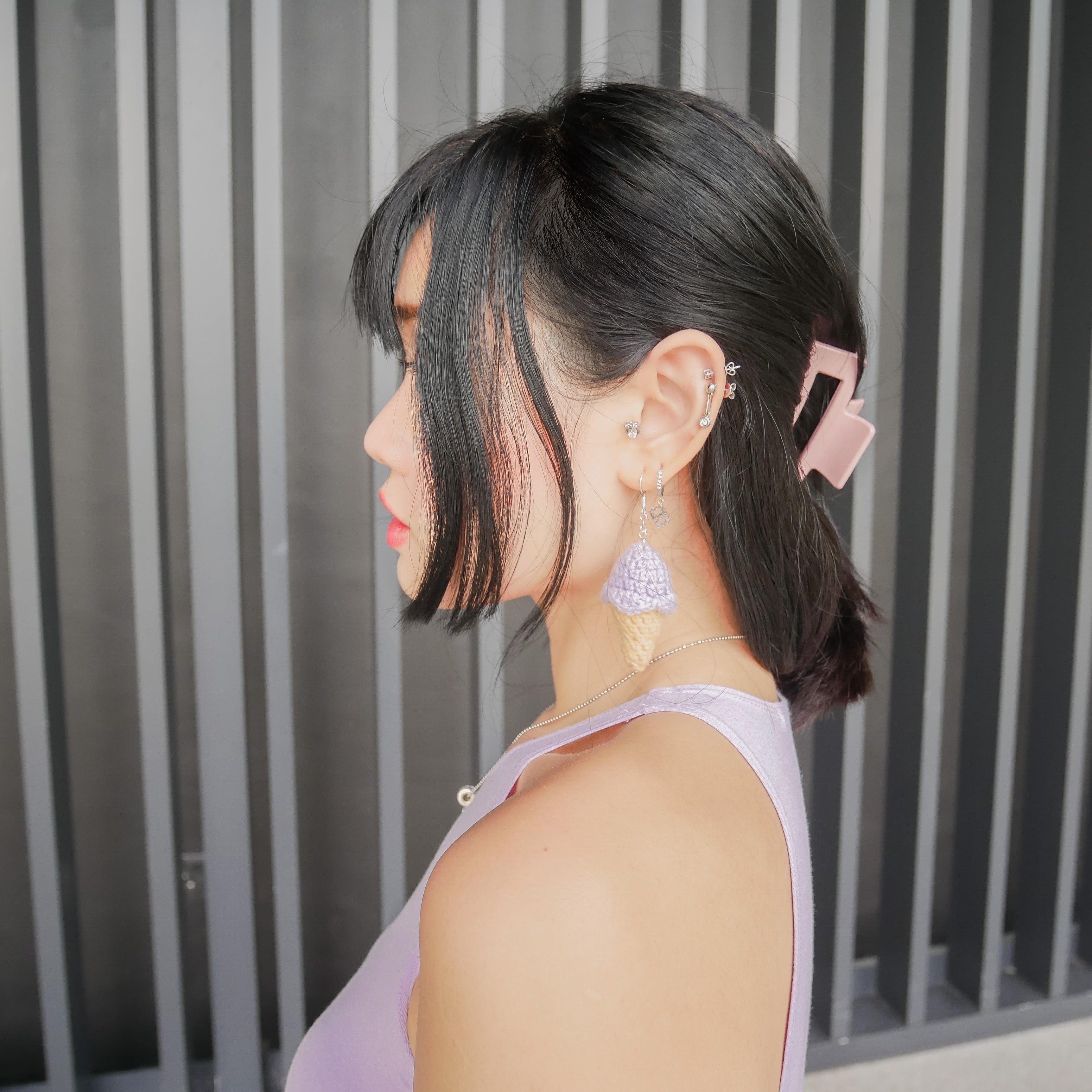 Taro Ice-cream Earring