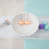 Jeweled Macaron Earring - Orange