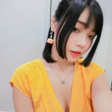 Jeweled Macaron Earring - Orange