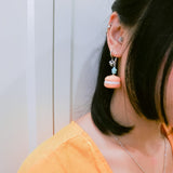 Jeweled Macaron Earring - Orange