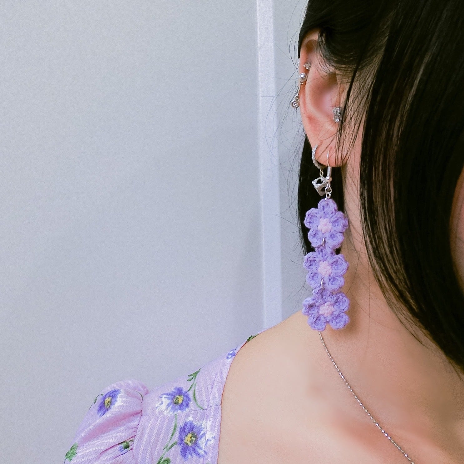 Sakura Earring - Purple