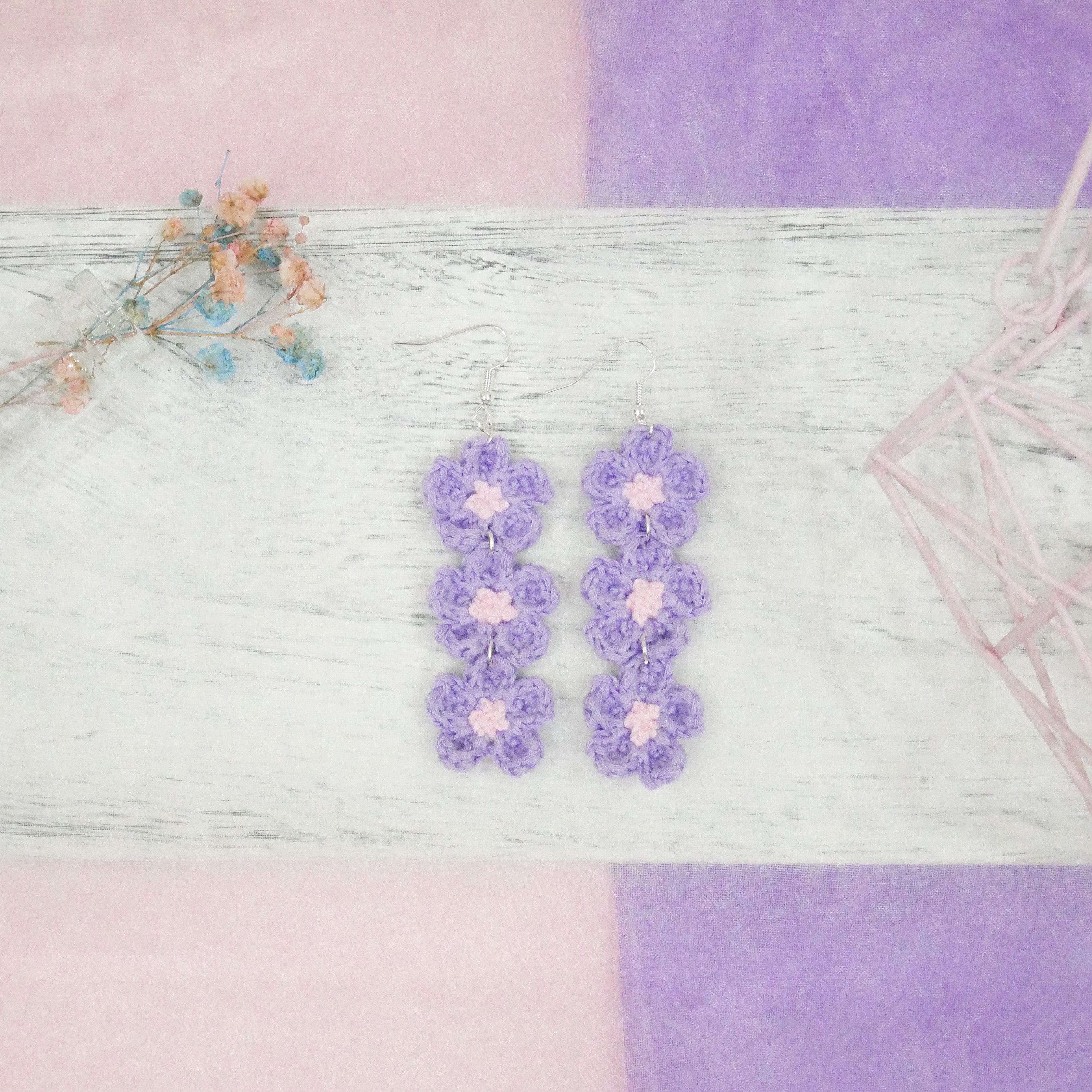 Sakura Earring - Purple