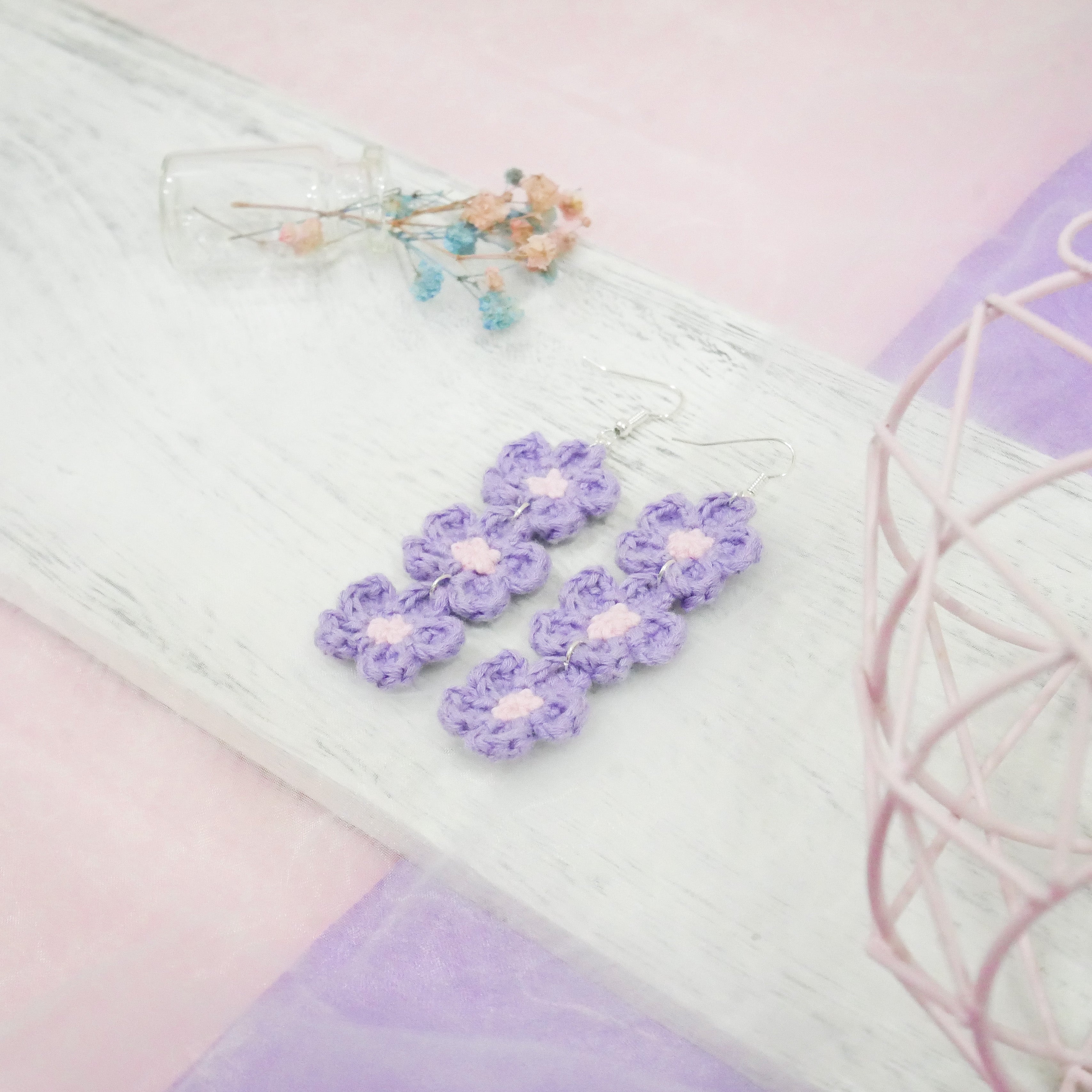 Sakura Earring - Purple