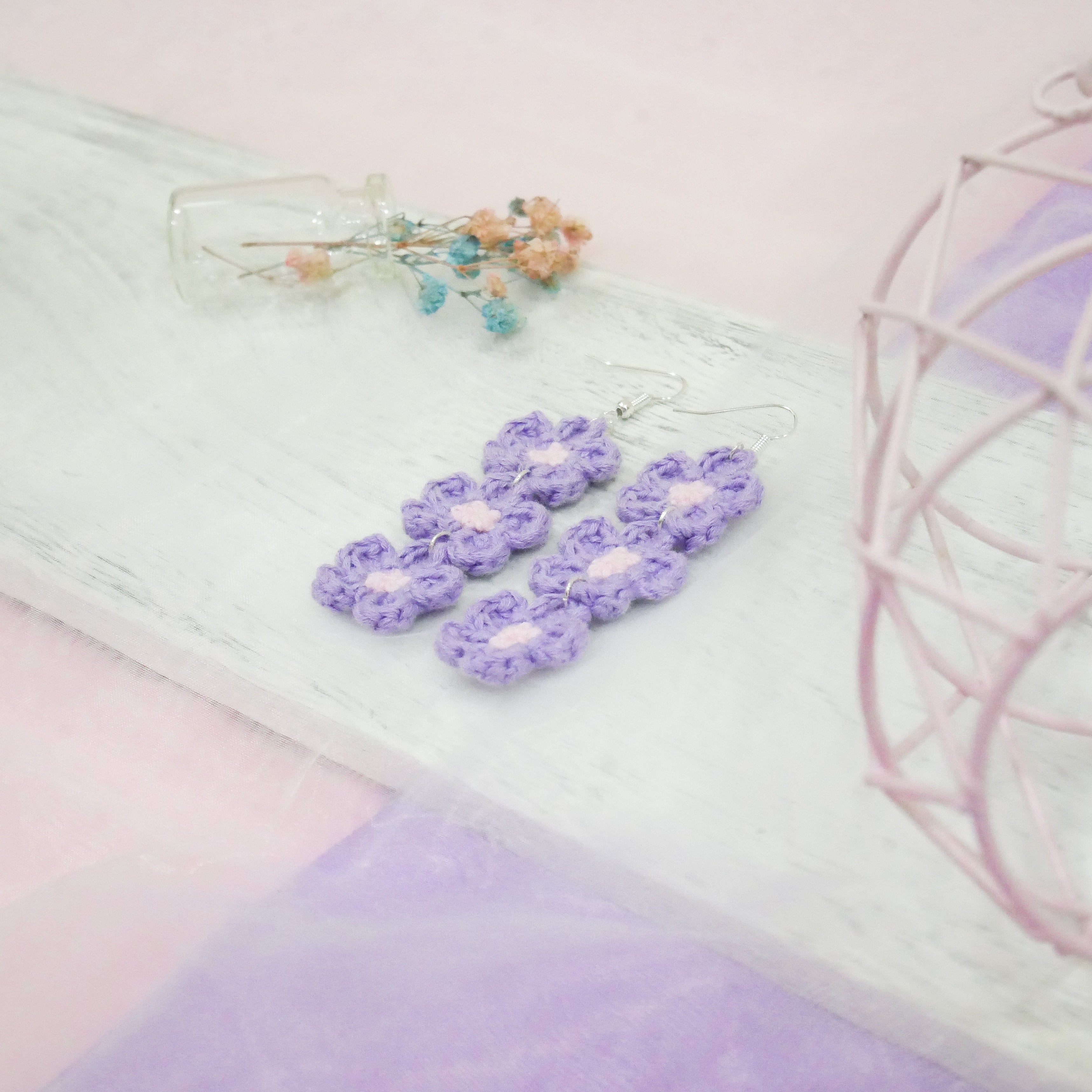 Sakura Earring - Purple