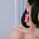 Sakura Earring - Salmon Red