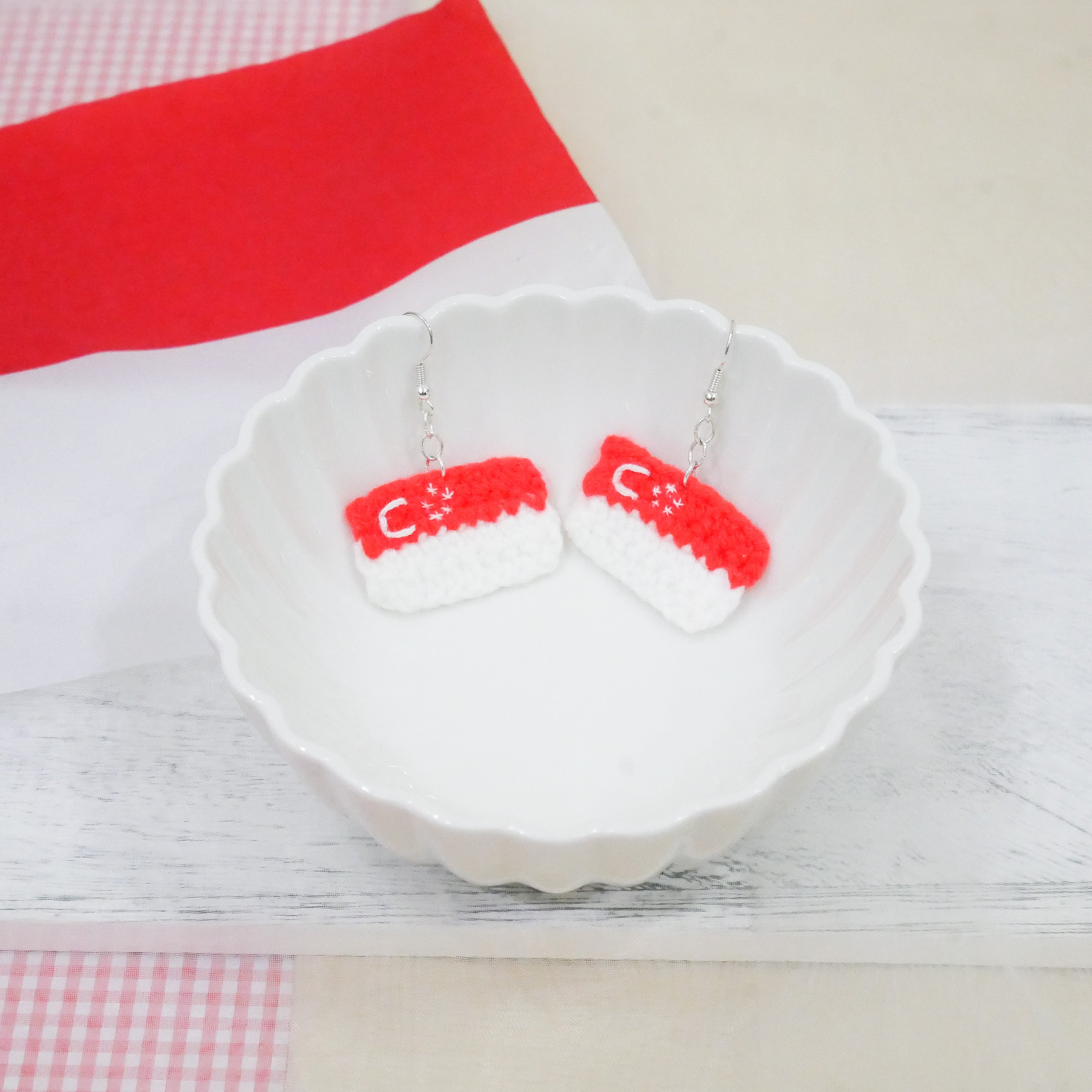 Singapore Flag Earring