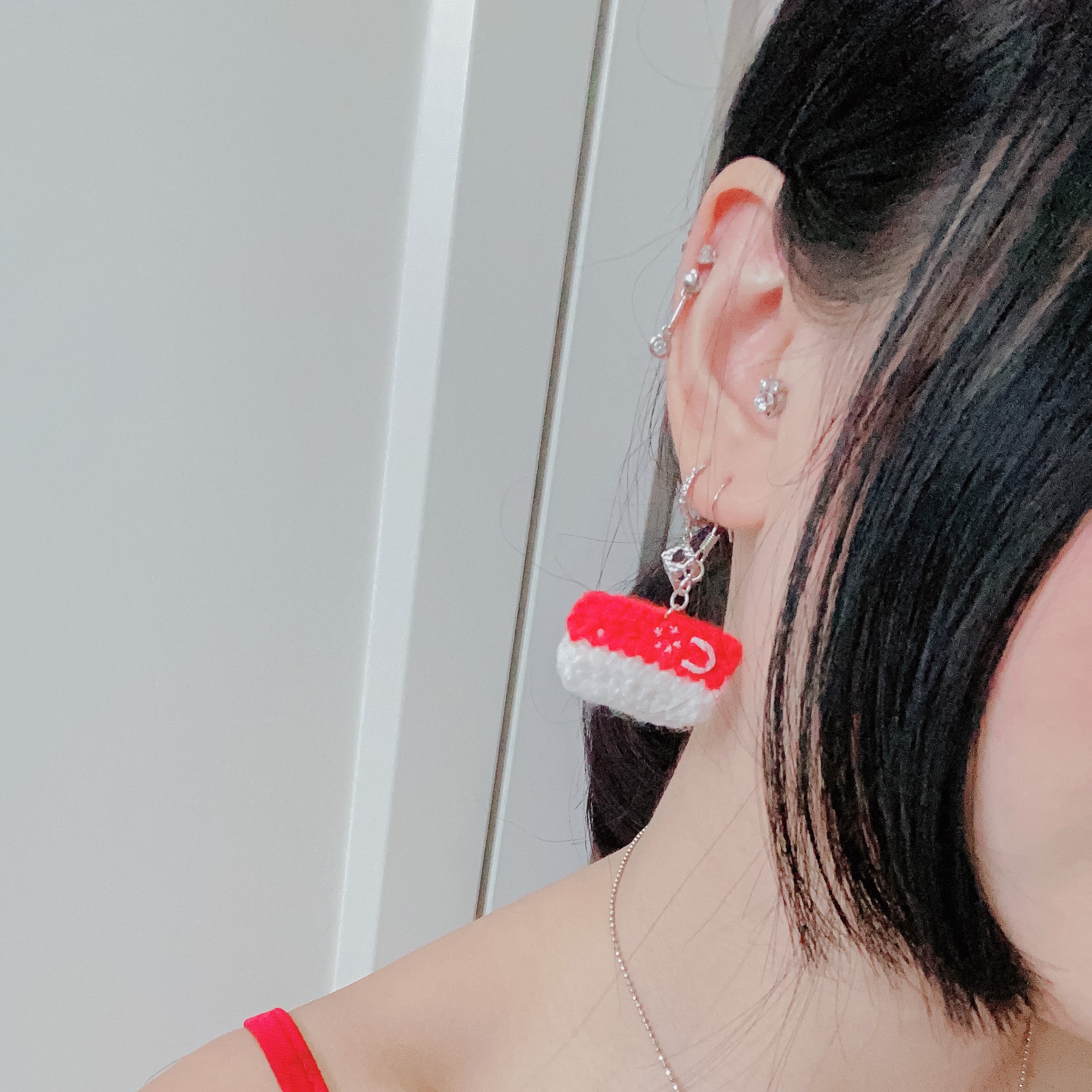 Singapore Flag Earring