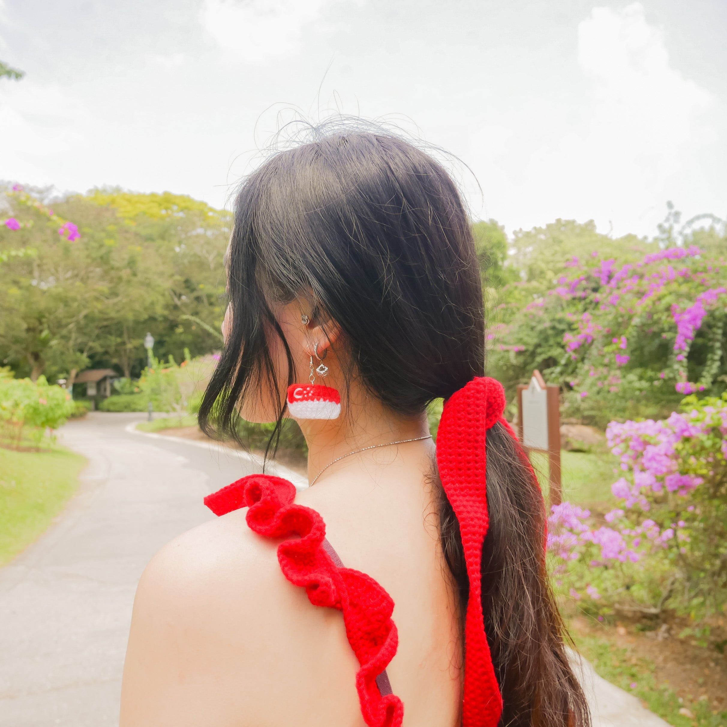 Singapore Flag Earring