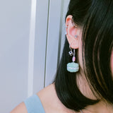 Jeweled Macaron Earring - Teal