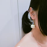 Jeweled Macaron Earring - Yellow