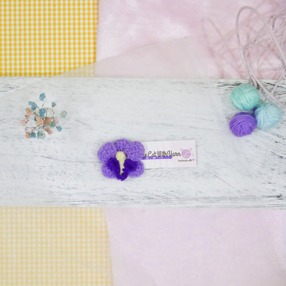 Purple Orchid Hairpin