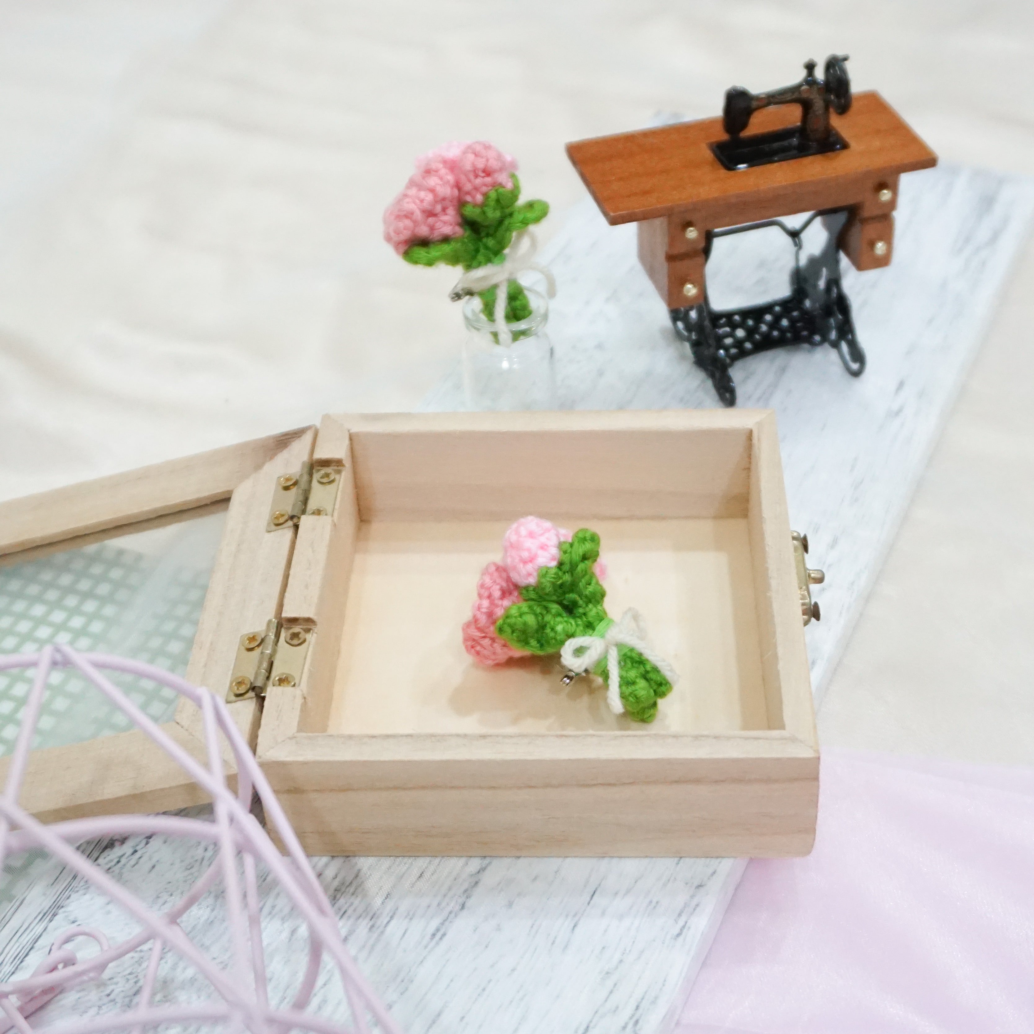 Carnations Bouquet Brooch